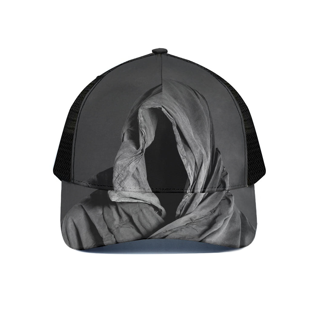 Ghost In The Darkness 3D Print Black Mesh Trucker Cap