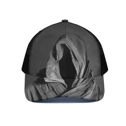 Ghost In The Darkness 3D Print Black Mesh Trucker Cap