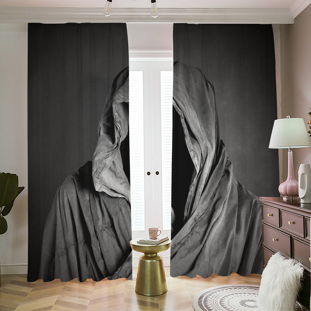 Ghost In The Darkness 3D Print Blackout Pencil Pleat Curtains