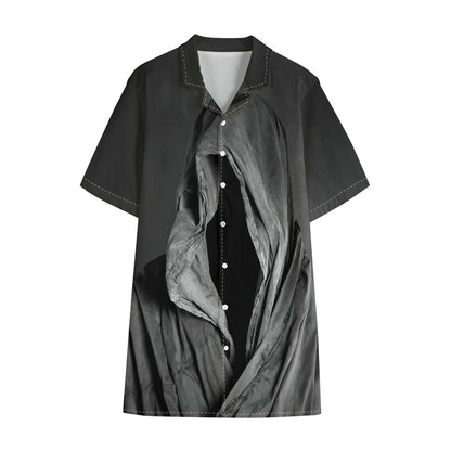 Ghost In The Darkness 3D Print Cotton Hawaiian Shirt
