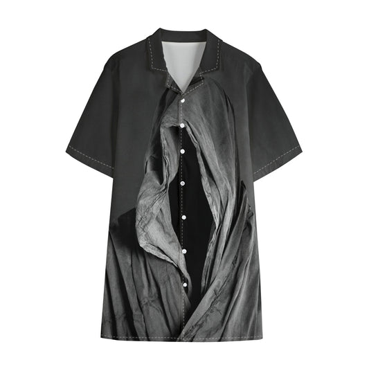 Ghost In The Darkness 3D Print Cotton Hawaiian Shirt