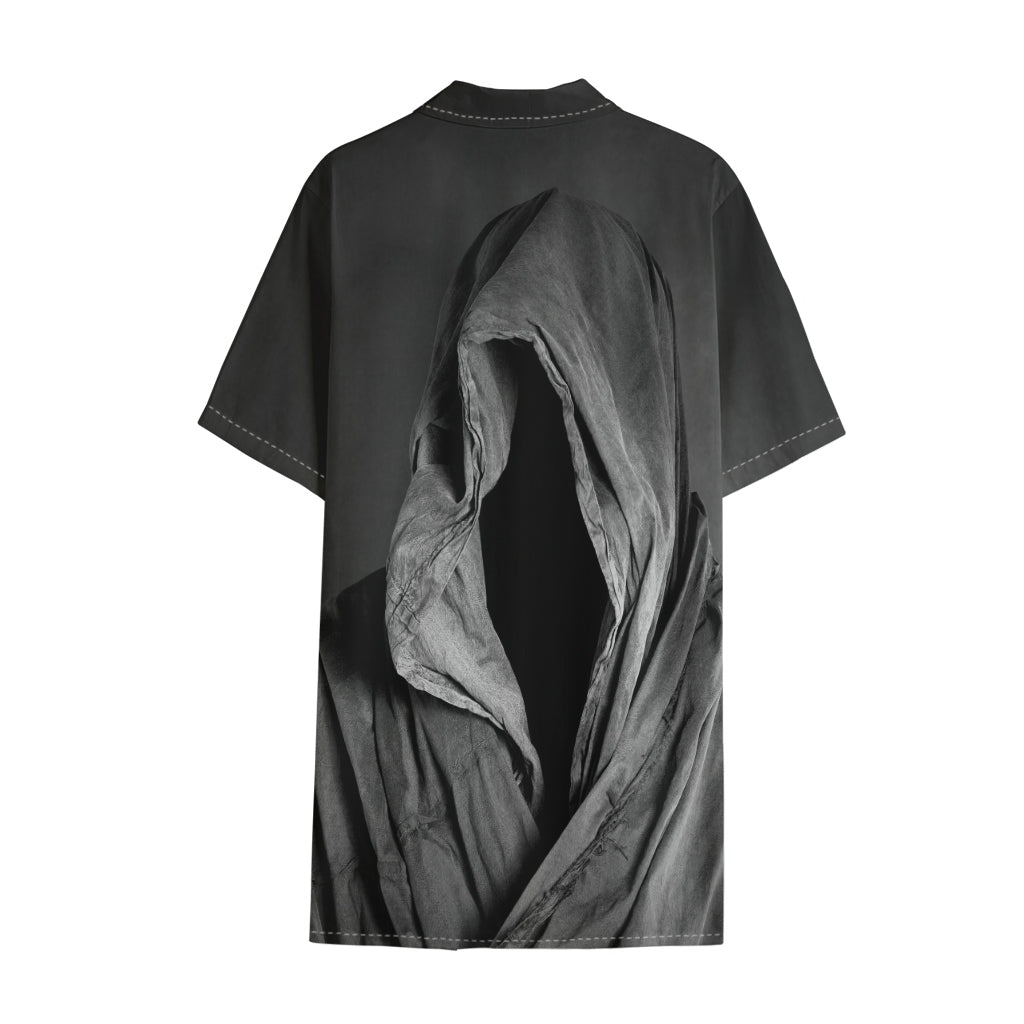 Ghost In The Darkness 3D Print Cotton Hawaiian Shirt