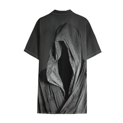 Ghost In The Darkness 3D Print Cotton Hawaiian Shirt