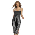 Ghost In The Darkness 3D Print Cross Back Cami Dress
