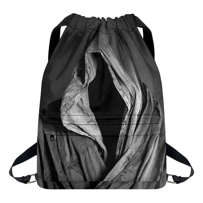 Ghost In The Darkness 3D Print Drawstring Backpack