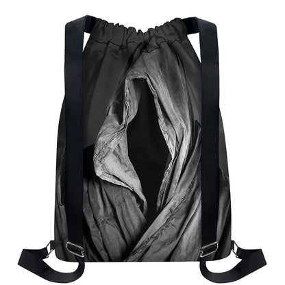 Ghost In The Darkness 3D Print Drawstring Backpack