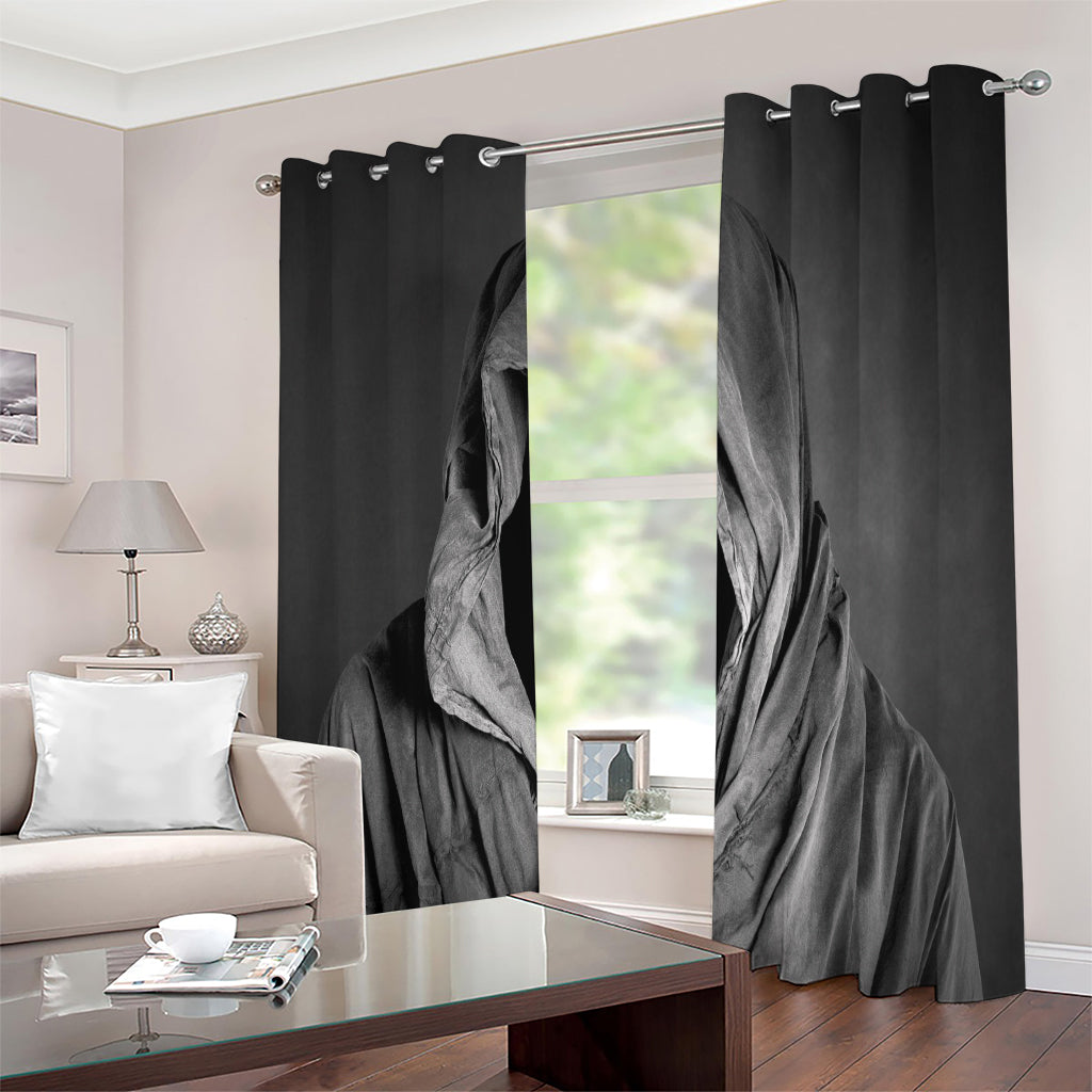 Ghost In The Darkness 3D Print Extra Wide Grommet Curtains