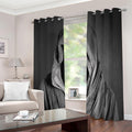 Ghost In The Darkness 3D Print Extra Wide Grommet Curtains