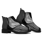 Ghost In The Darkness 3D Print Flat Ankle Boots