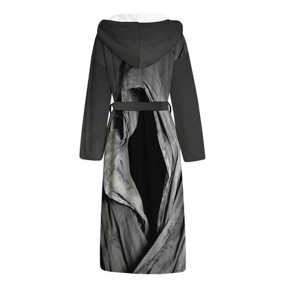 Ghost In The Darkness 3D Print Hooded Bathrobe