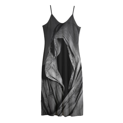Ghost In The Darkness 3D Print Jersey Midi Cami Dress