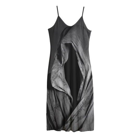 Ghost In The Darkness 3D Print Jersey Midi Cami Dress