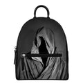 Ghost In The Darkness 3D Print Leather Backpack