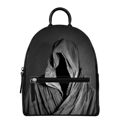 Ghost In The Darkness 3D Print Leather Backpack