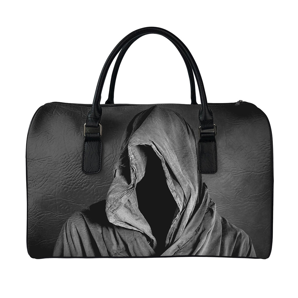 Ghost In The Darkness 3D Print Leather Duffle Bag