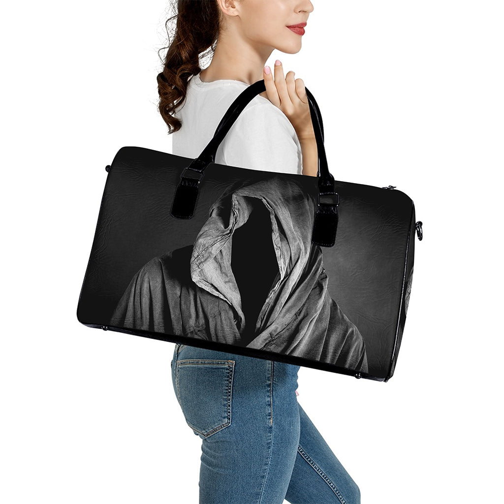 Ghost In The Darkness 3D Print Leather Duffle Bag
