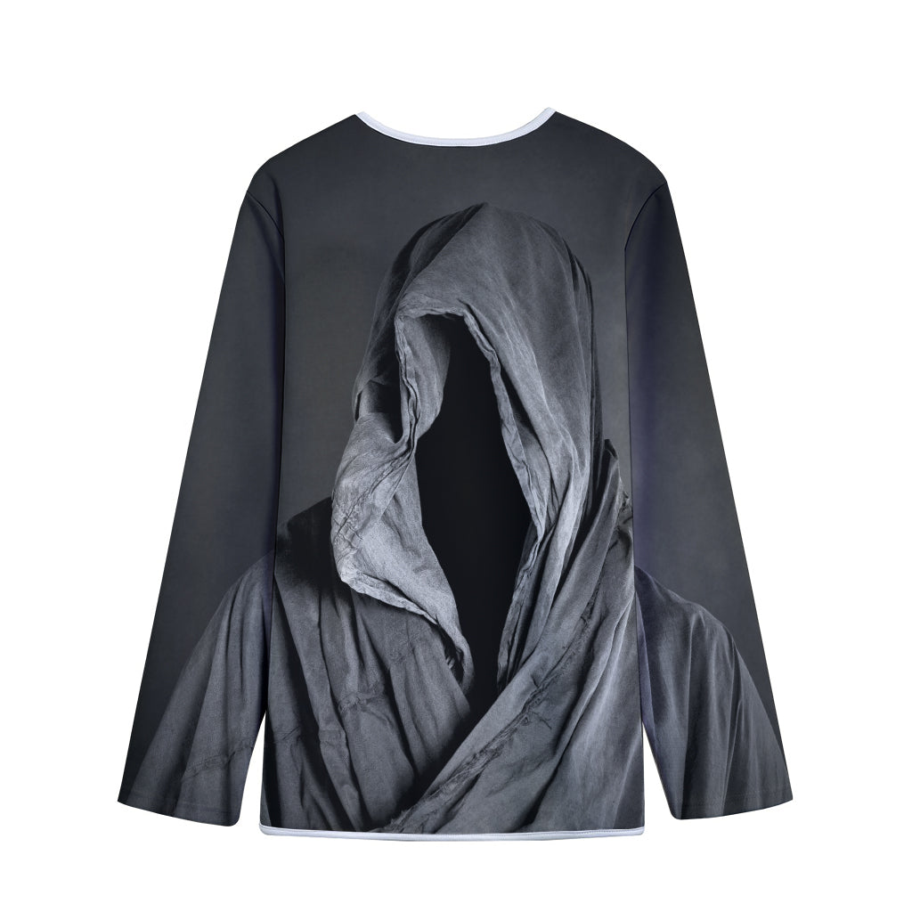 Ghost In The Darkness 3D Print Long Sleeve Short Coat