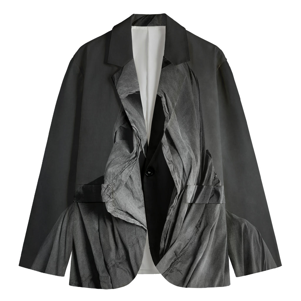 Ghost In The Darkness 3D Print Men's Cotton Blazer