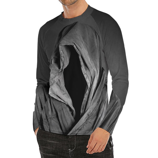 Ghost In The Darkness 3D Print Men's Long Sleeve Rash Guard