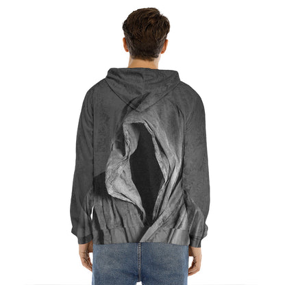 Ghost In The Darkness 3D Print Men's Velvet Pullover Hoodie