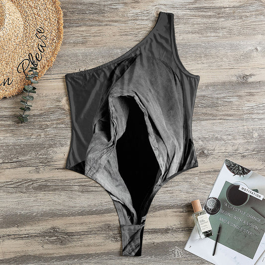 Ghost In The Darkness 3D Print One Shoulder Bodysuit