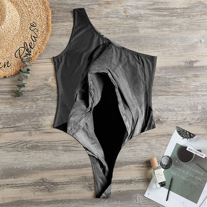 Ghost In The Darkness 3D Print One Shoulder Bodysuit