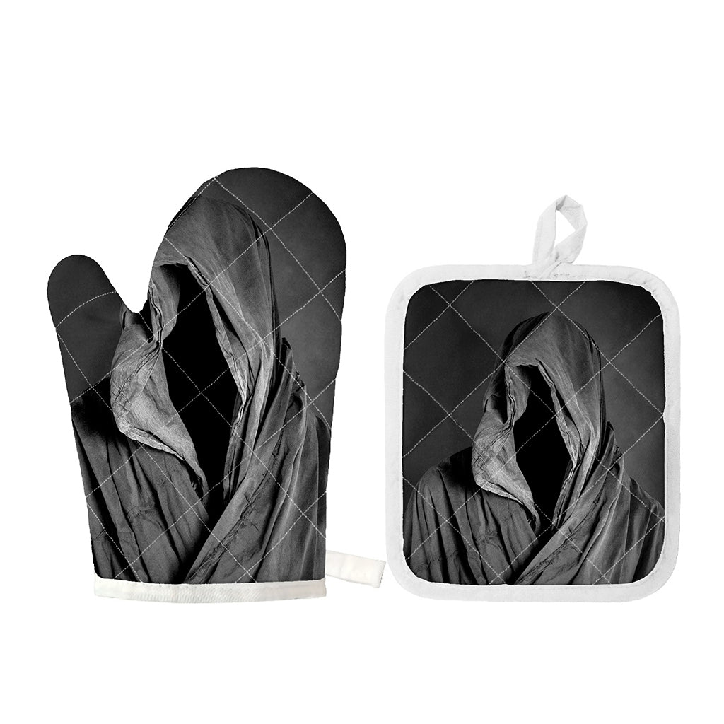 Ghost In The Darkness 3D Print Oven Mitt And Pot Holder Set
