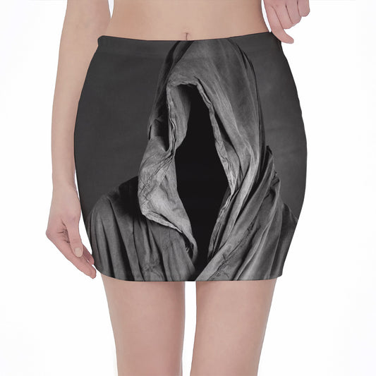 Ghost In The Darkness 3D Print Pencil Mini Skirt