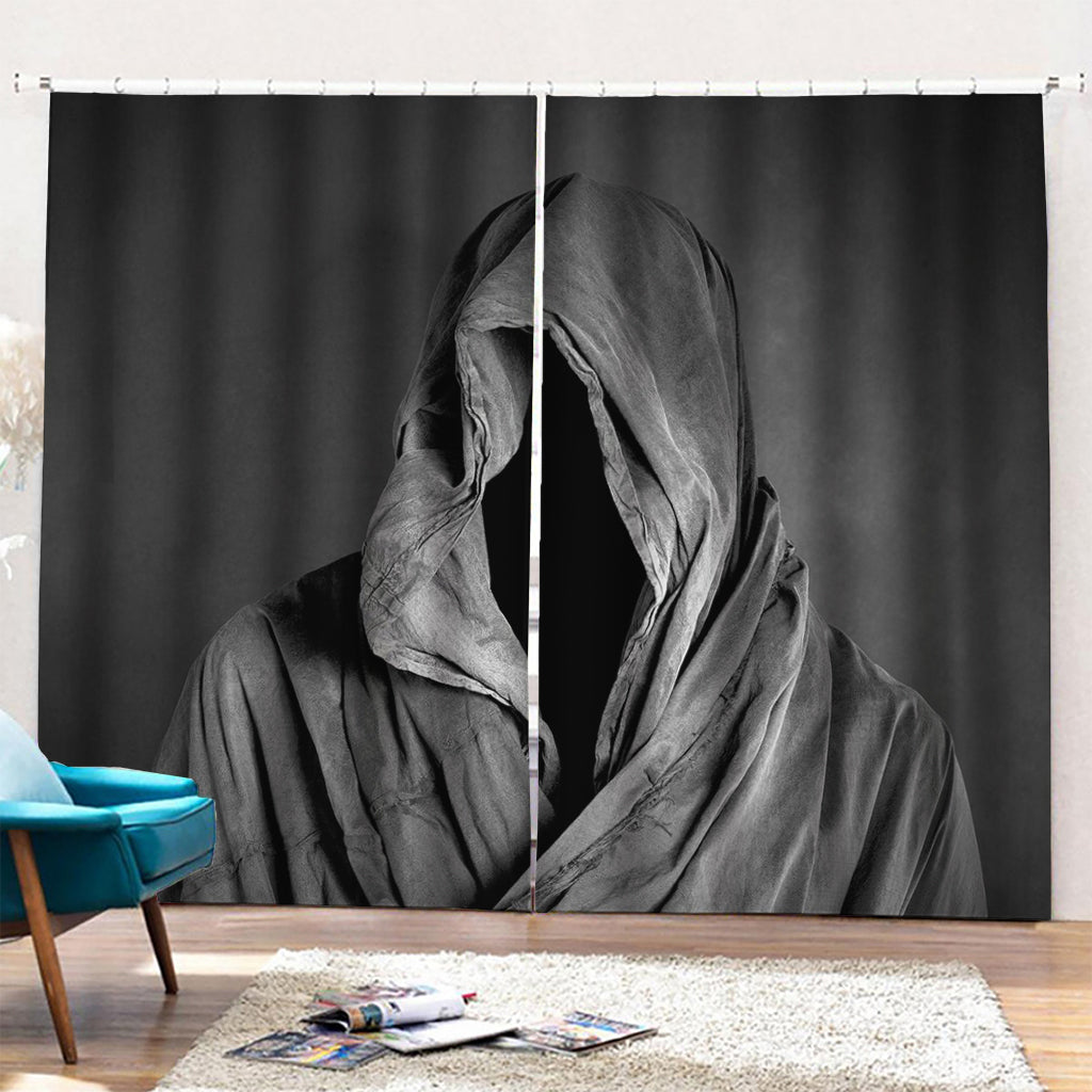 Ghost In The Darkness 3D Print Pencil Pleat Curtains