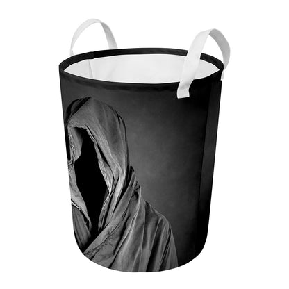 Ghost In The Darkness 3D Print Round Laundry Basket