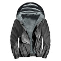 Ghost In The Darkness 3D Print Sherpa Lined Zip Up Hoodie