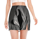 Ghost In The Darkness 3D Print Side Slit Mini Skirt