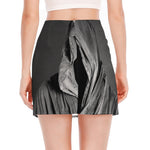 Ghost In The Darkness 3D Print Side Slit Mini Skirt