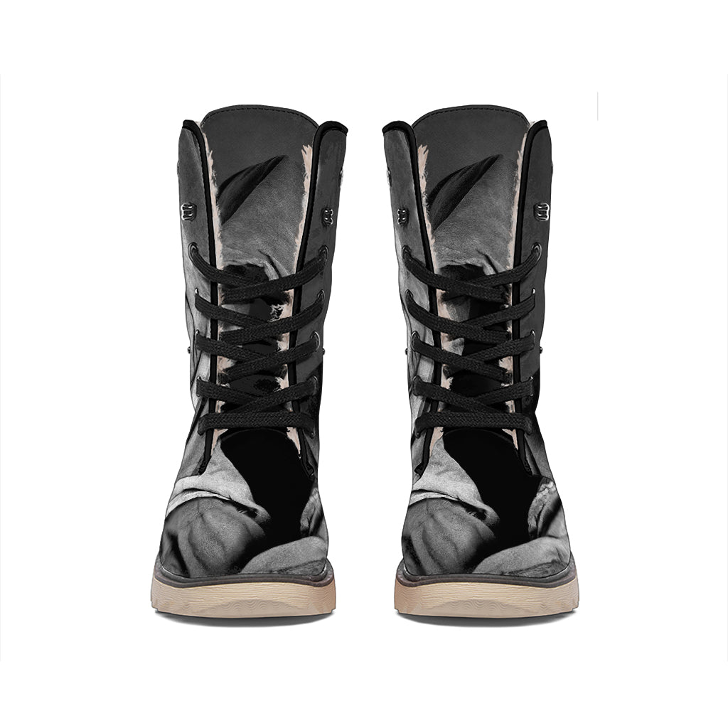 Ghost In The Darkness 3D Print Winter Boots