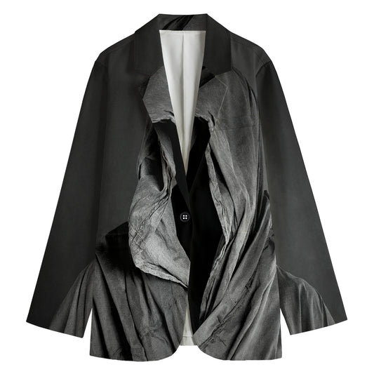 Ghost In The Darkness 3D Print Women's Cotton Blazer