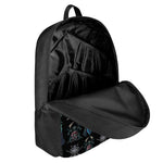 Ghost Samurai Mask Pattern Print 17 Inch Backpack