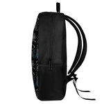 Ghost Samurai Mask Pattern Print 17 Inch Backpack