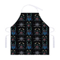 Ghost Samurai Mask Pattern Print Adjustable Apron