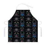 Ghost Samurai Mask Pattern Print Adjustable Apron