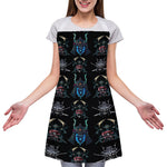 Ghost Samurai Mask Pattern Print Adjustable Apron