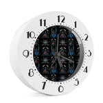 Ghost Samurai Mask Pattern Print Alarm Clock