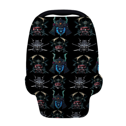 Ghost Samurai Mask Pattern Print Baby Seat Cover