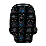 Ghost Samurai Mask Pattern Print Baby Seat Cover