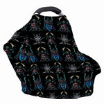 Ghost Samurai Mask Pattern Print Baby Seat Cover