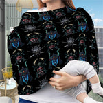 Ghost Samurai Mask Pattern Print Baby Seat Cover