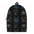 Ghost Samurai Mask Pattern Print School Backpack