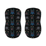 Ghost Samurai Mask Pattern Print Bar Stool Covers