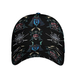 Ghost Samurai Mask Pattern Print Baseball Cap