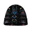 Ghost Samurai Mask Pattern Print Beanie