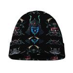 Ghost Samurai Mask Pattern Print Beanie